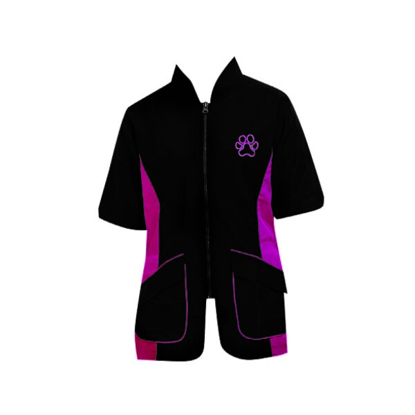 Trimshirt Easy zwart/fuchsia