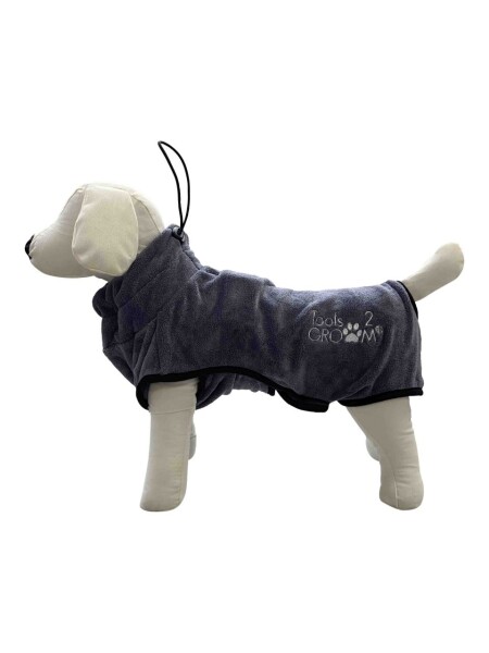 Badjas luxe voor honden small Grijs