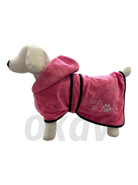 Badjas voor honden small Roze